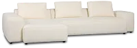 Cleo Light Beige Fabric Left Chaise Sectional