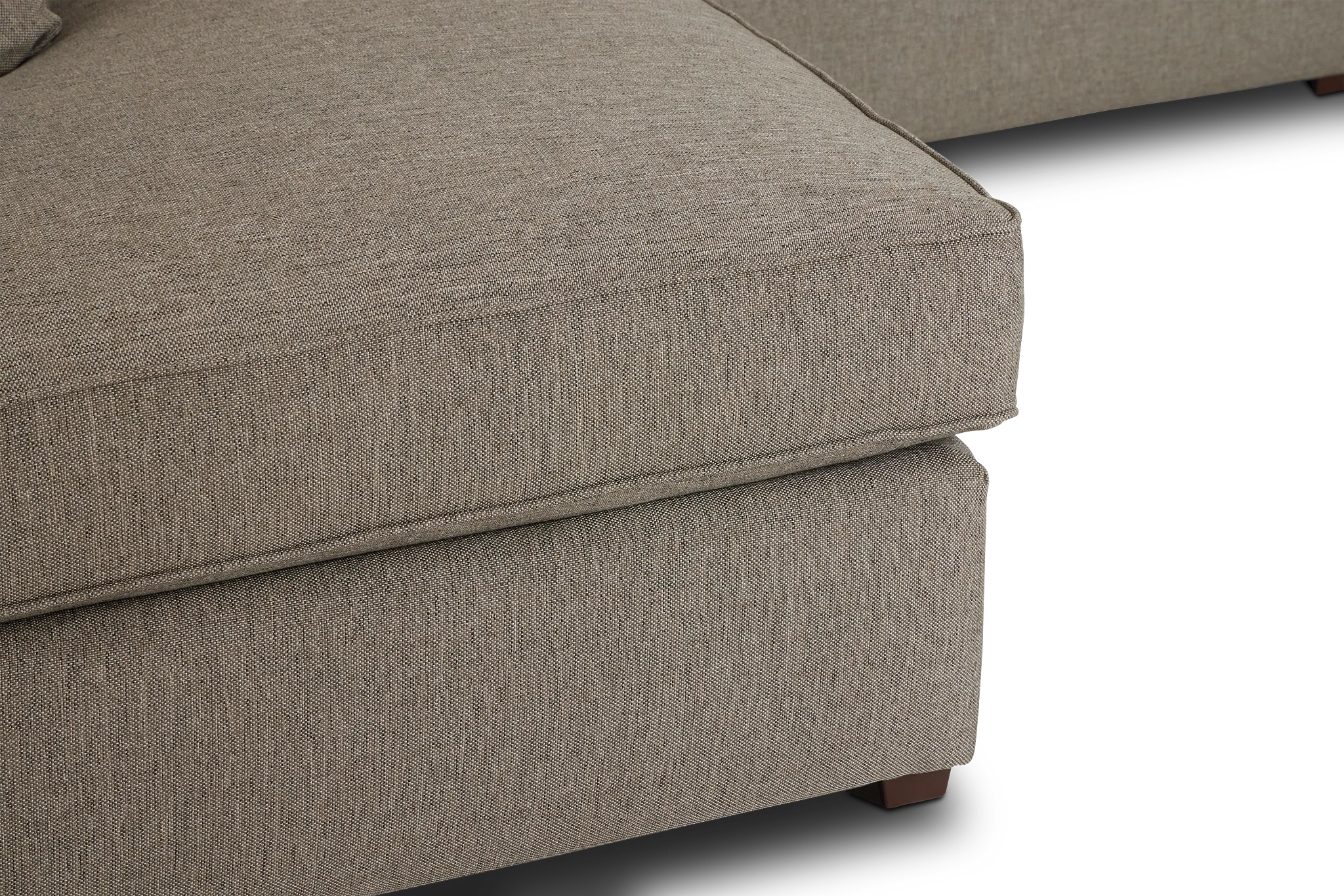 Asheville Brown Fabric Large Left Bumper Sectional