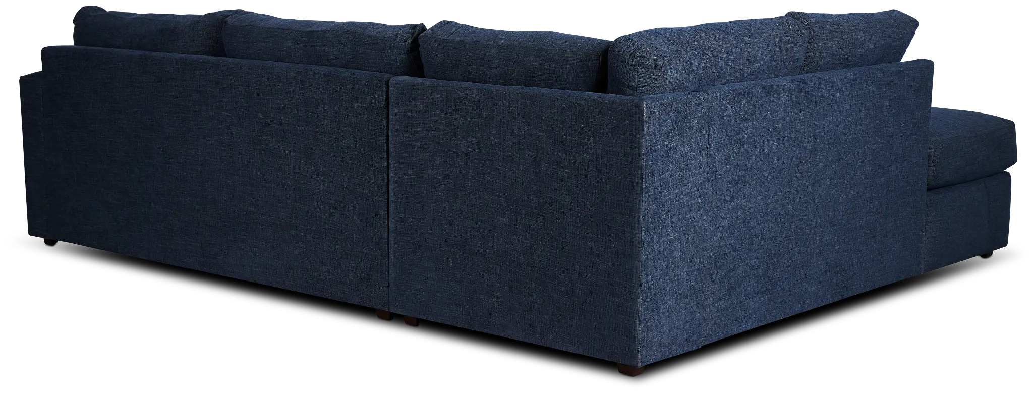 Davis Dark Blue Micro Left Bumper Sectional Davis Dark Blue Micro Left Bumper Sectional