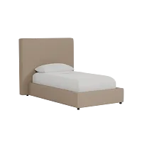 Grayton Merino Brown 54" Upholstered Platform Bed