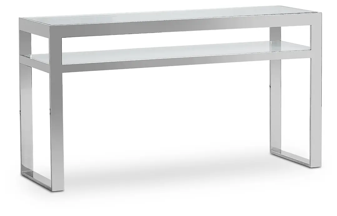 Miami White Glass Console Table Miami White Glass Console Table