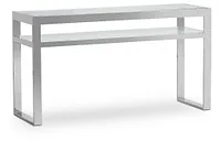 Miami White Glass Console Table