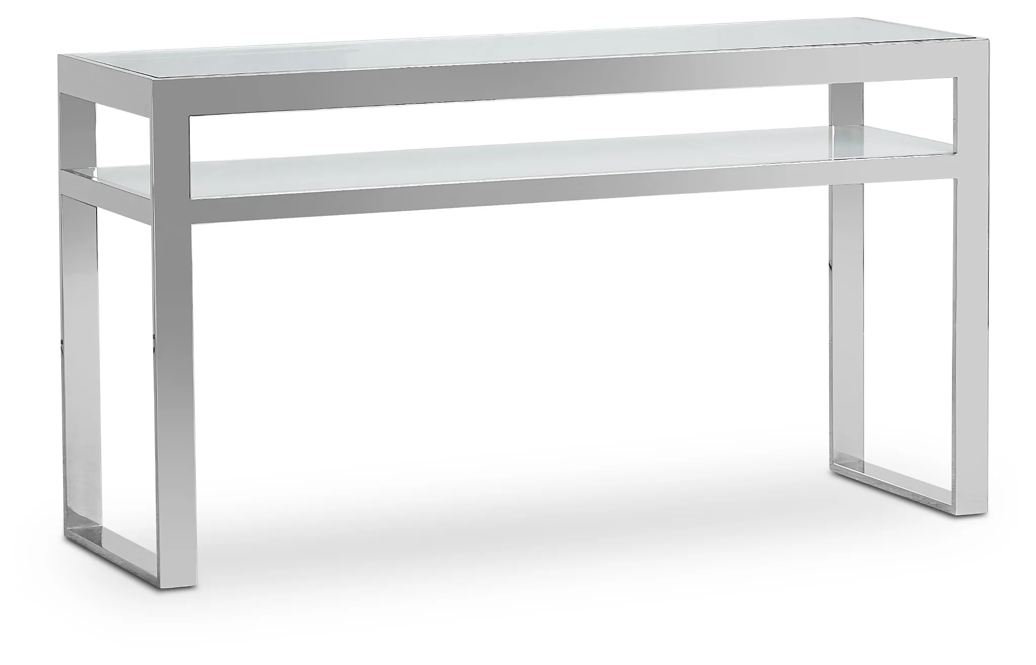 Miami White Glass Console Table