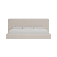 Grayton Sutton Beige 54" Upholstered Platform Bed