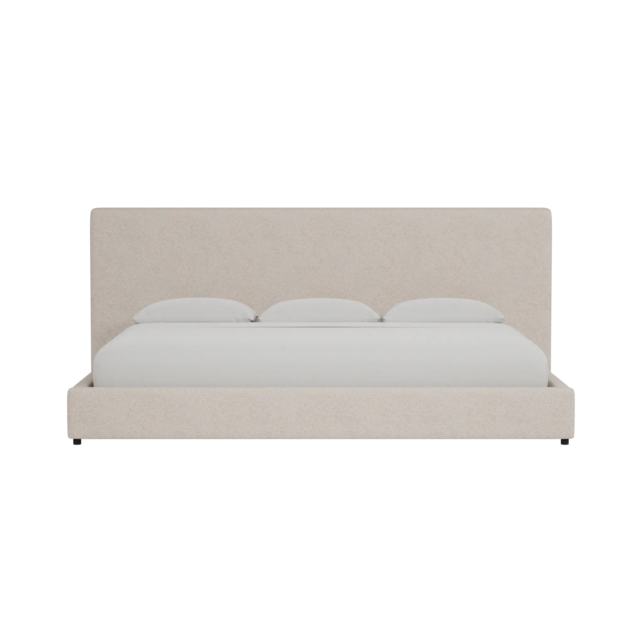 Grayton Sutton Beige 54" Upholstered Platform Bed Grayton Sutton Beige 54" Upholstered Platform Bed