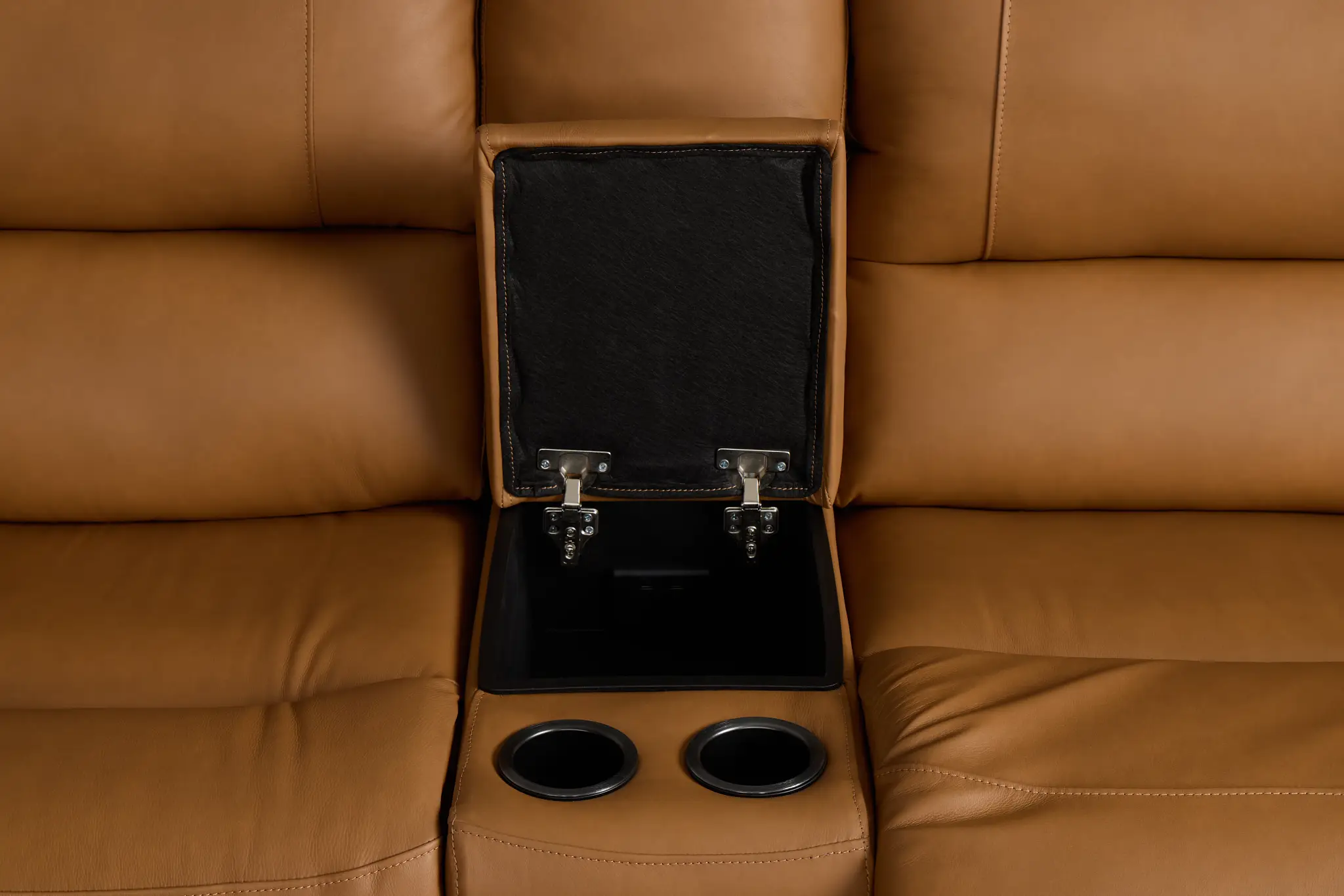 Summit Light Brown Lthr/vinyl Large Triple Power Reclining Two-arm Sectional Summit Light Brown Lthr/vinyl Large Triple Power Reclining Two-arm Sectional