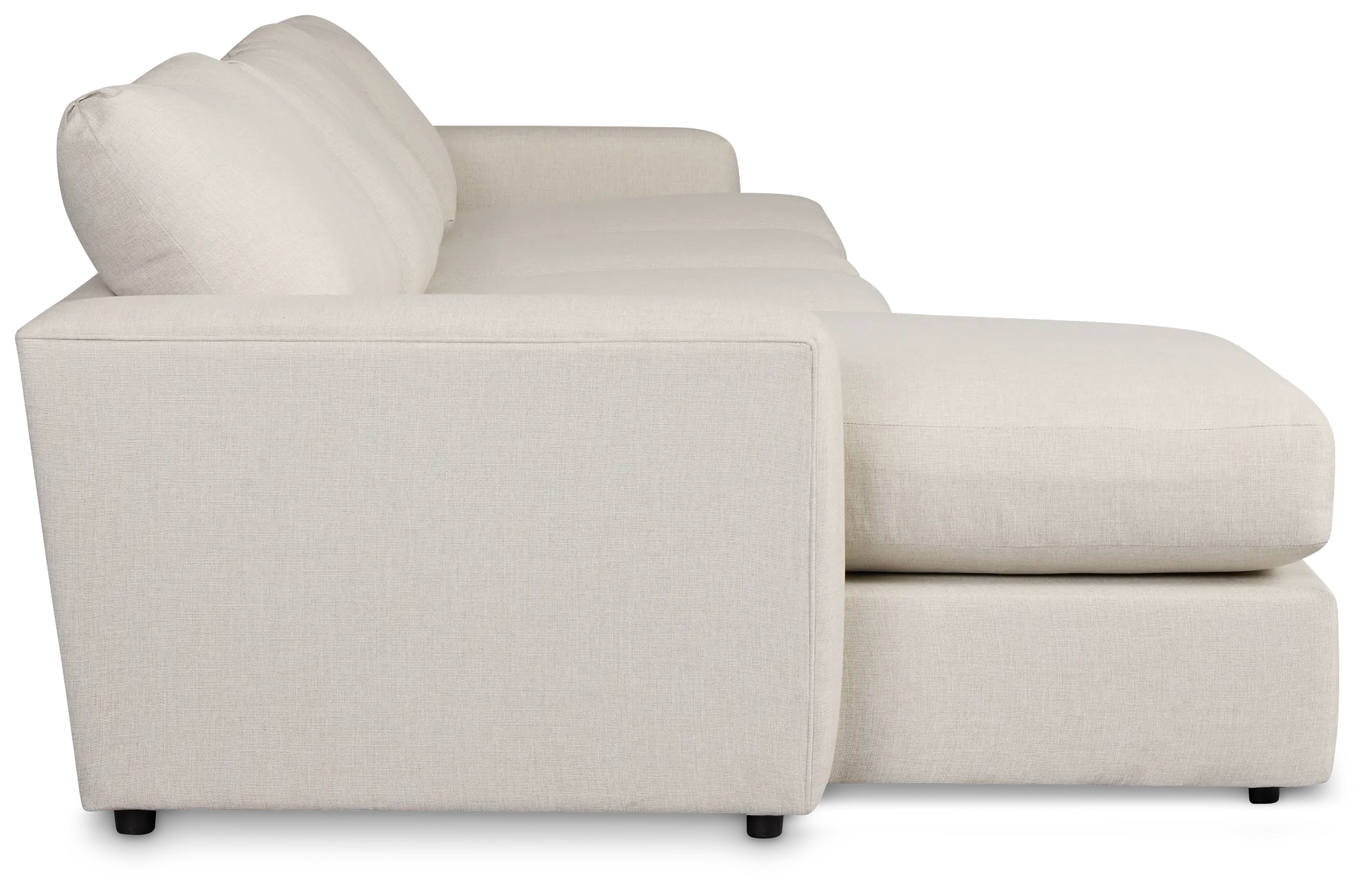 Brantley Light Beige Fabric Small Left Chaise Sectional