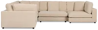 Lounge Light Beige Fabric Medium Right Chaise Sectional