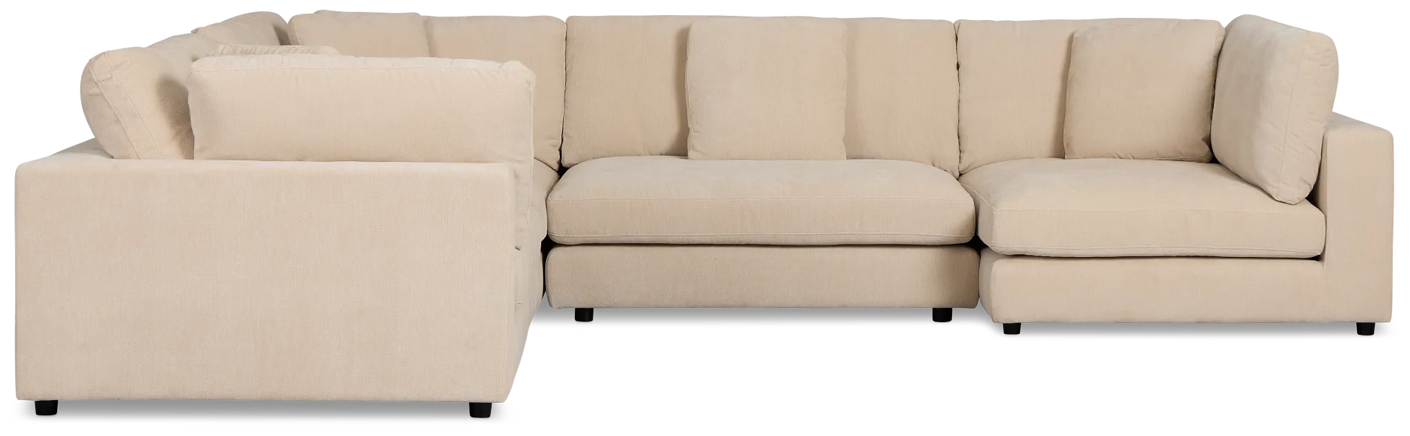 Lounge Light Beige Fabric Medium Right Chaise Sectional
