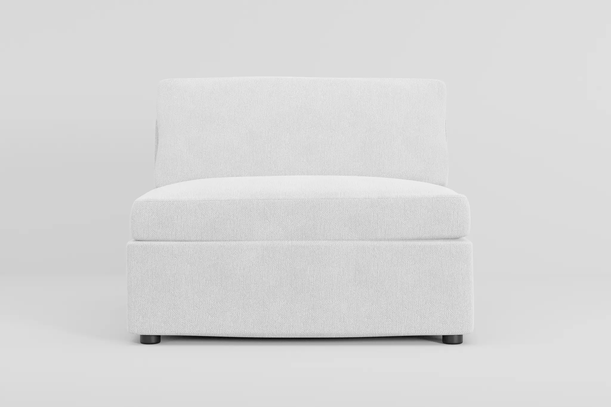 Destin Revenue White Fabric Armless Chair Destin Revenue White Fabric Armless Chair