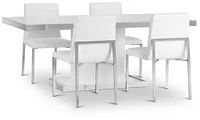 Miami White 78" Table & 4 Chairs