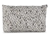 Lotus Black Lumbar Indoor/outdoor Accent Pillow