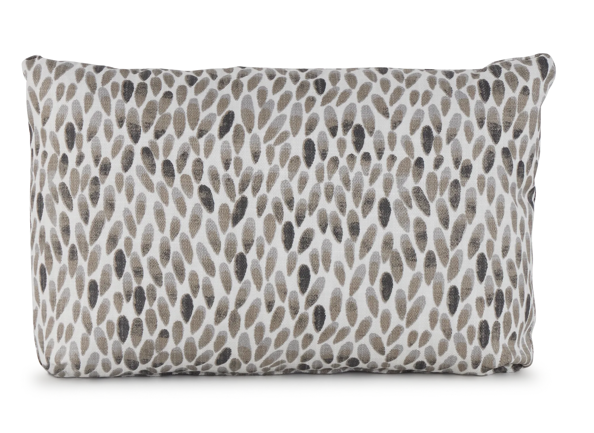 Lotus Black Lumbar Indoor/outdoor Accent Pillow