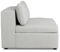 Destin Sutton Gray Fabric Armless Chair