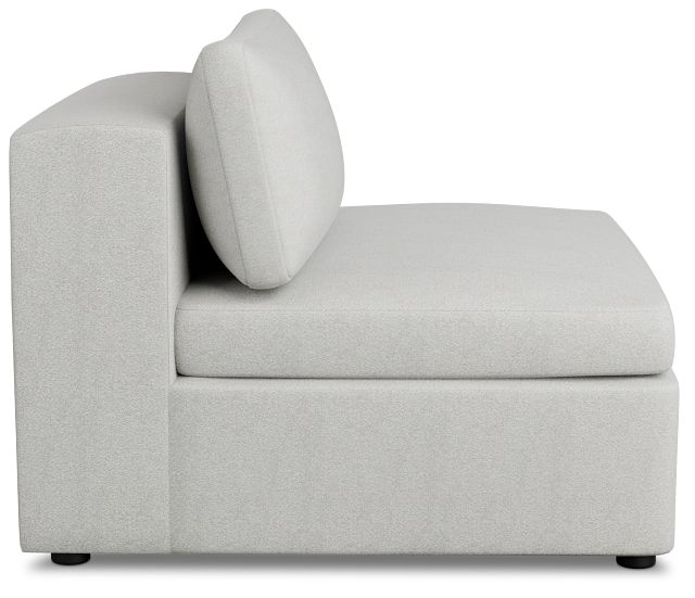 Destin Sutton Gray Fabric Armless Chair
