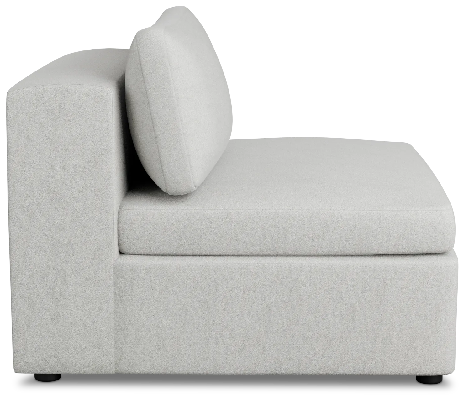 Destin Sutton Gray Fabric Armless Chair