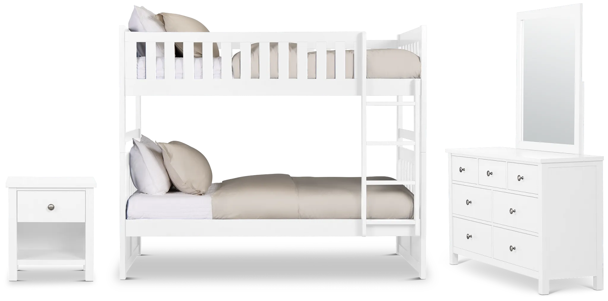 Charleston White Bunk Bed Bedroom