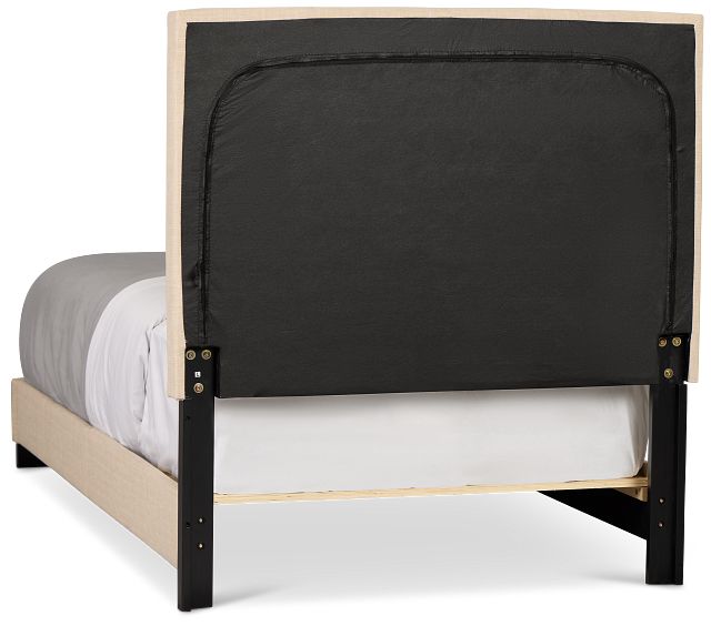 Flagler Beige Uph Panel Bed