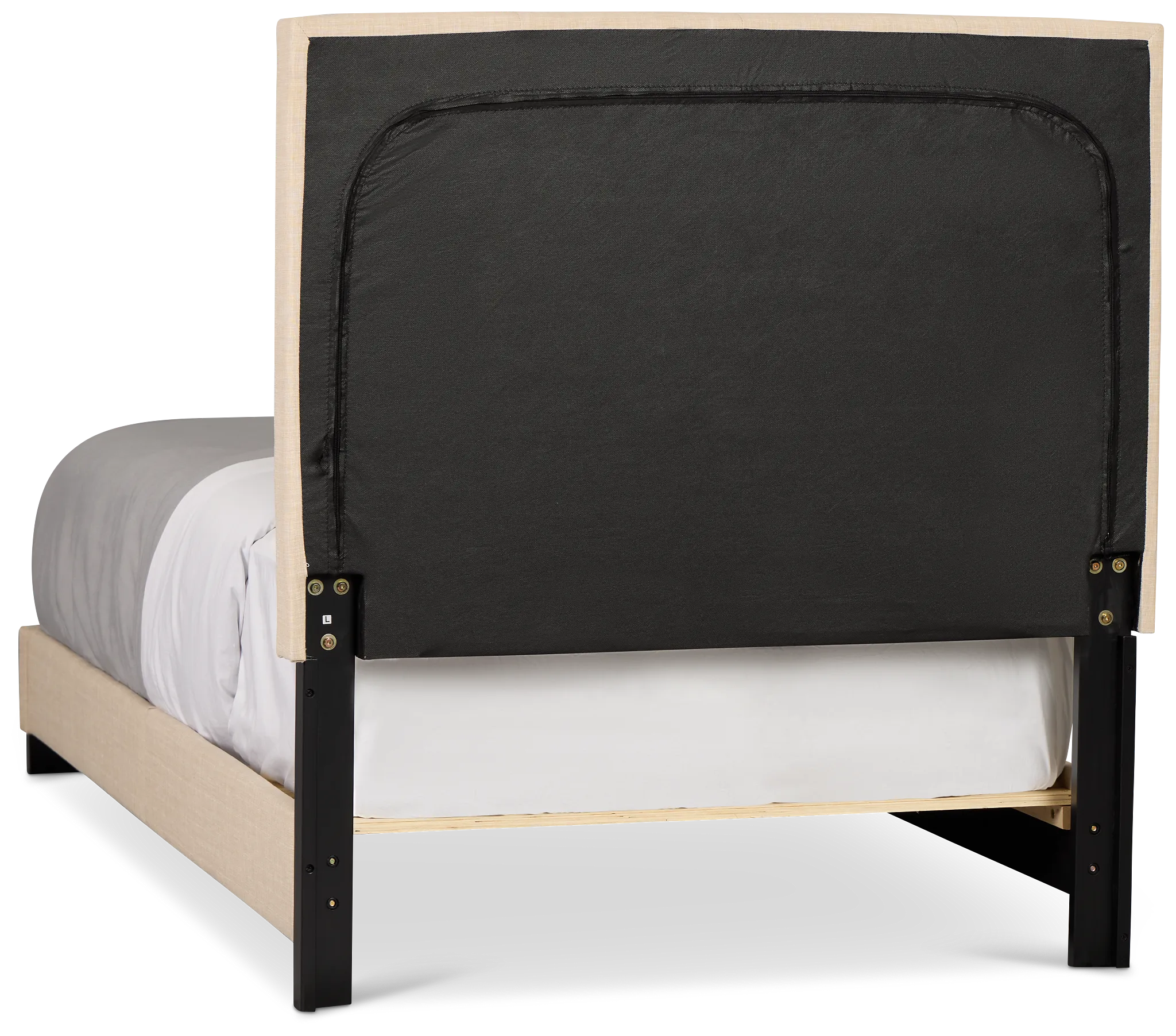 Flagler Beige Uph Panel Bed