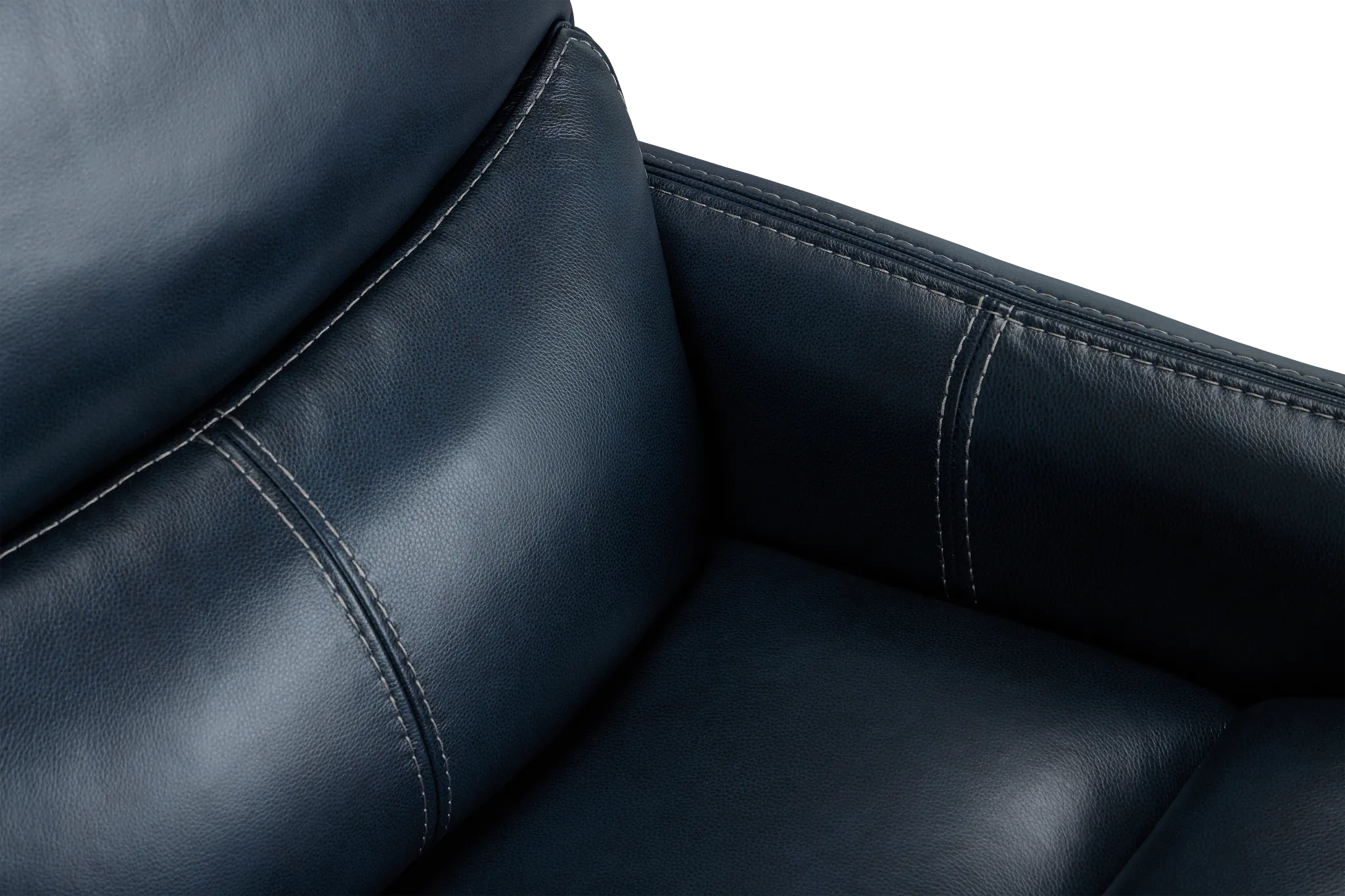 Jonas Dark Blue Lthr/vinyl Power Recliner With Heat And Massage