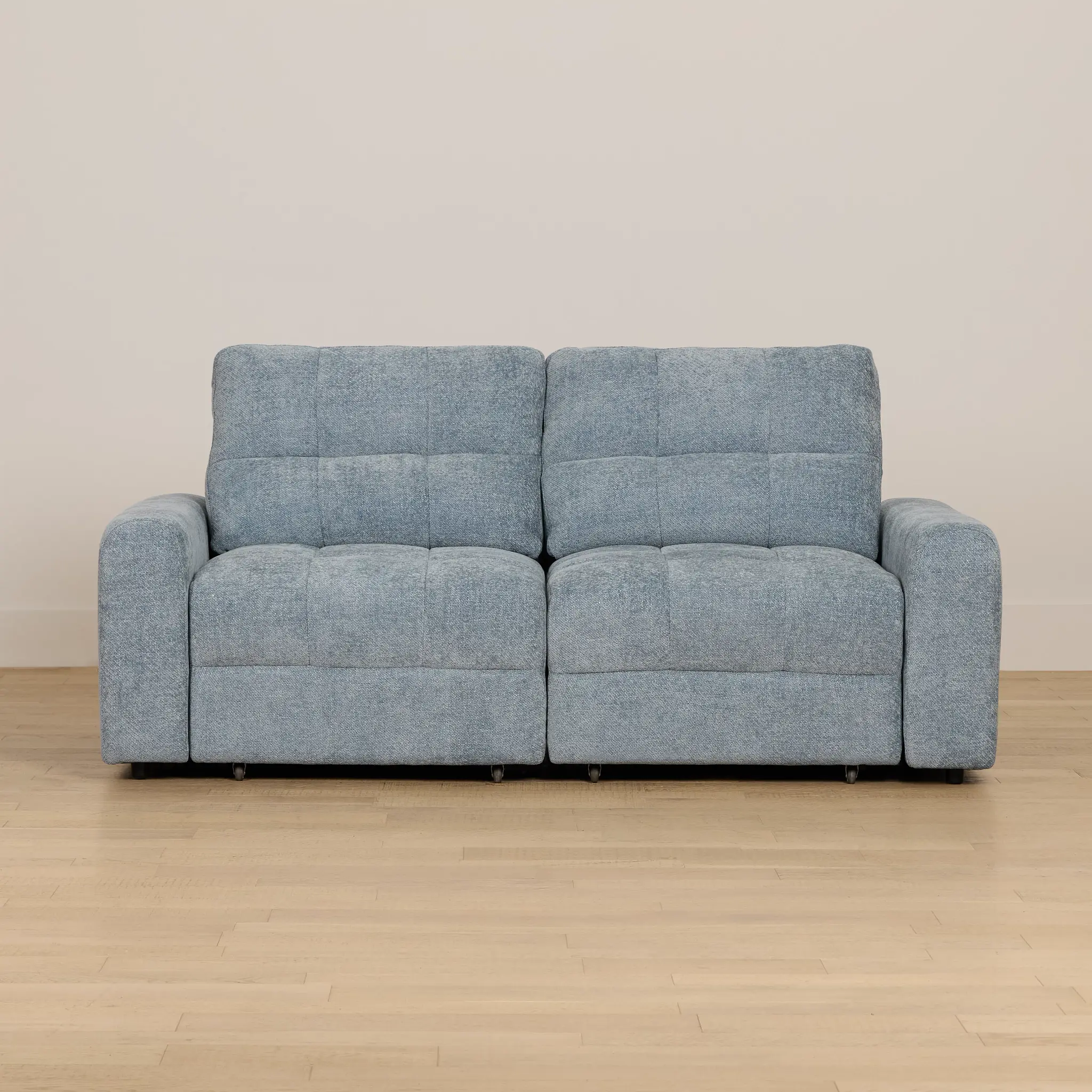 Hendrix Light Blue Fabric Power Extension Chaise Sofa Hendrix Light Blue Fabric Power Extension Chaise Sofa