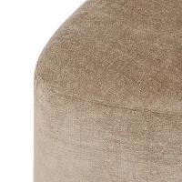 Four Hands Dali Beige Velvet Accent Ottoman