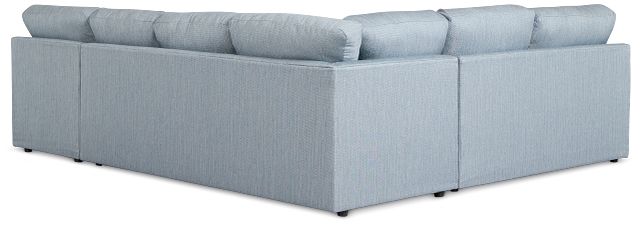Rhodes Light Blue Fabric Medium Right Chaise Sectional
