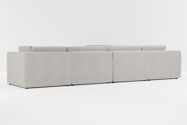 Destin Maguire Pewter Fabric 6-piece Modular Sectional