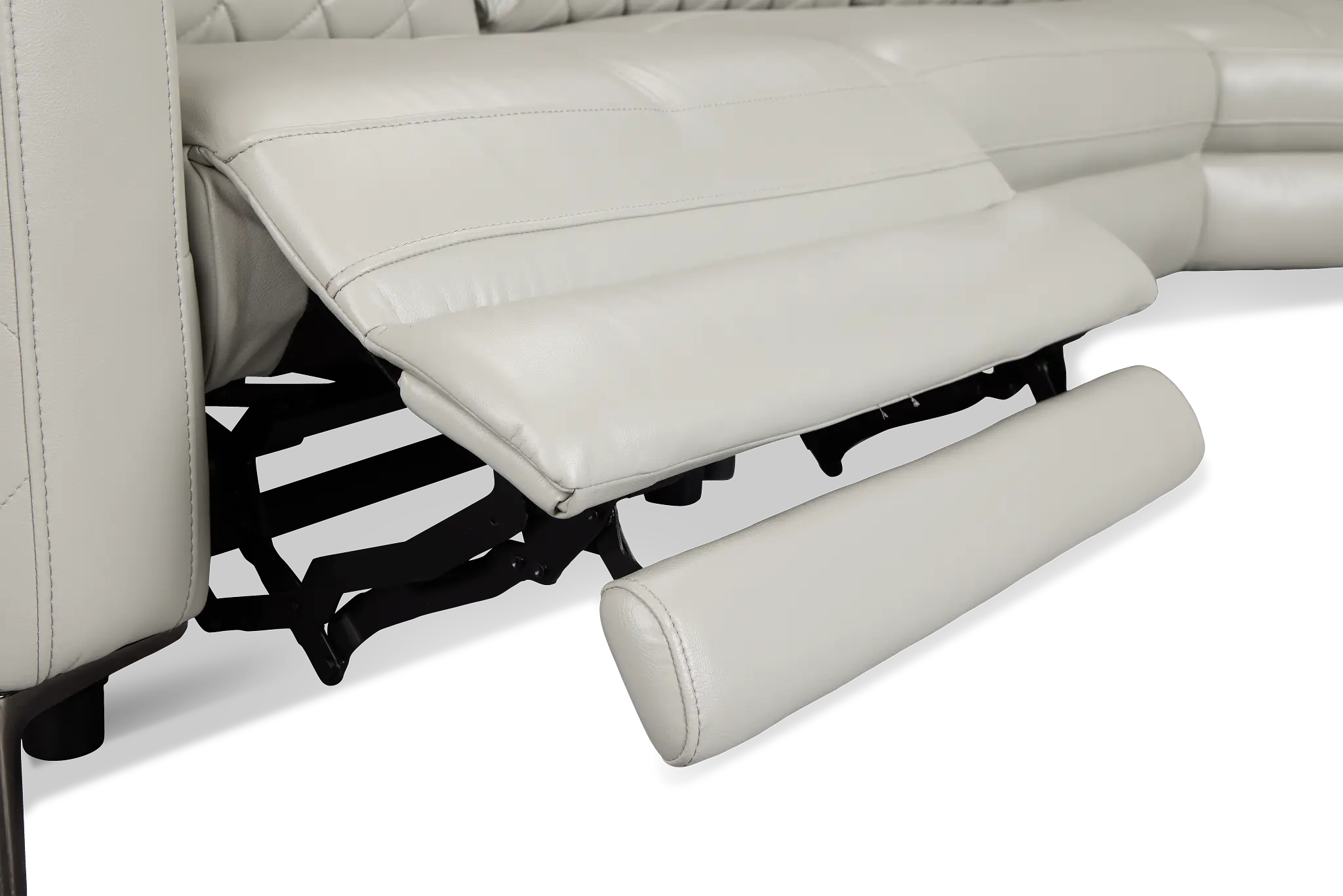 Ava Light Gray Micro Medium Triple Power 2-arm Sectional Ava Light Gray Micro Medium Triple Power 2-arm Sectional