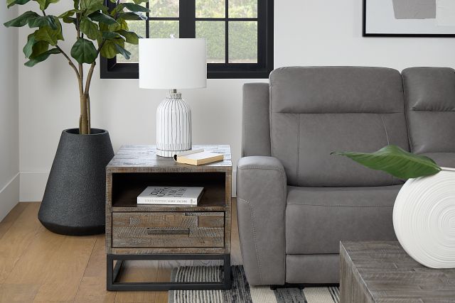Hayes Light Gray End Table