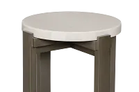 Kaleb White Marble End Table