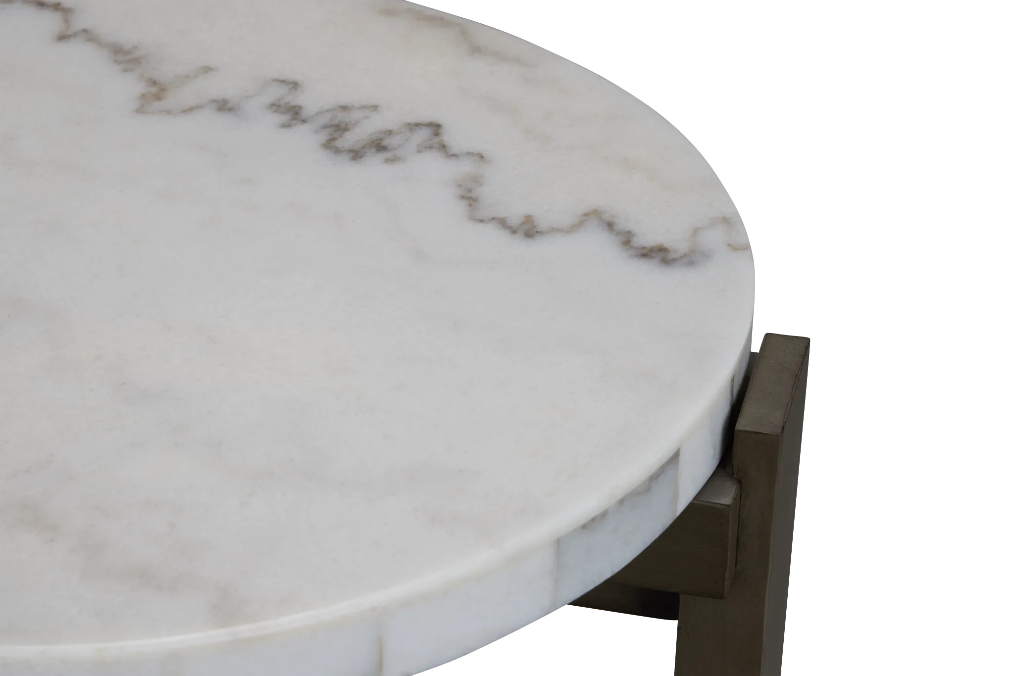 Kaleb White Marble End Table