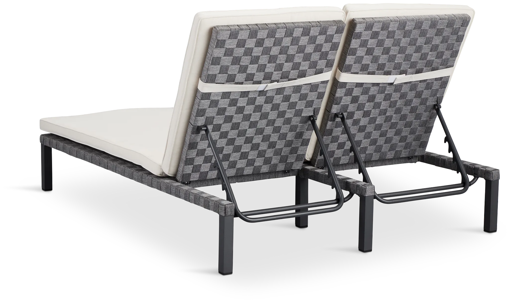 Barbados White Double Cushioned Chaise