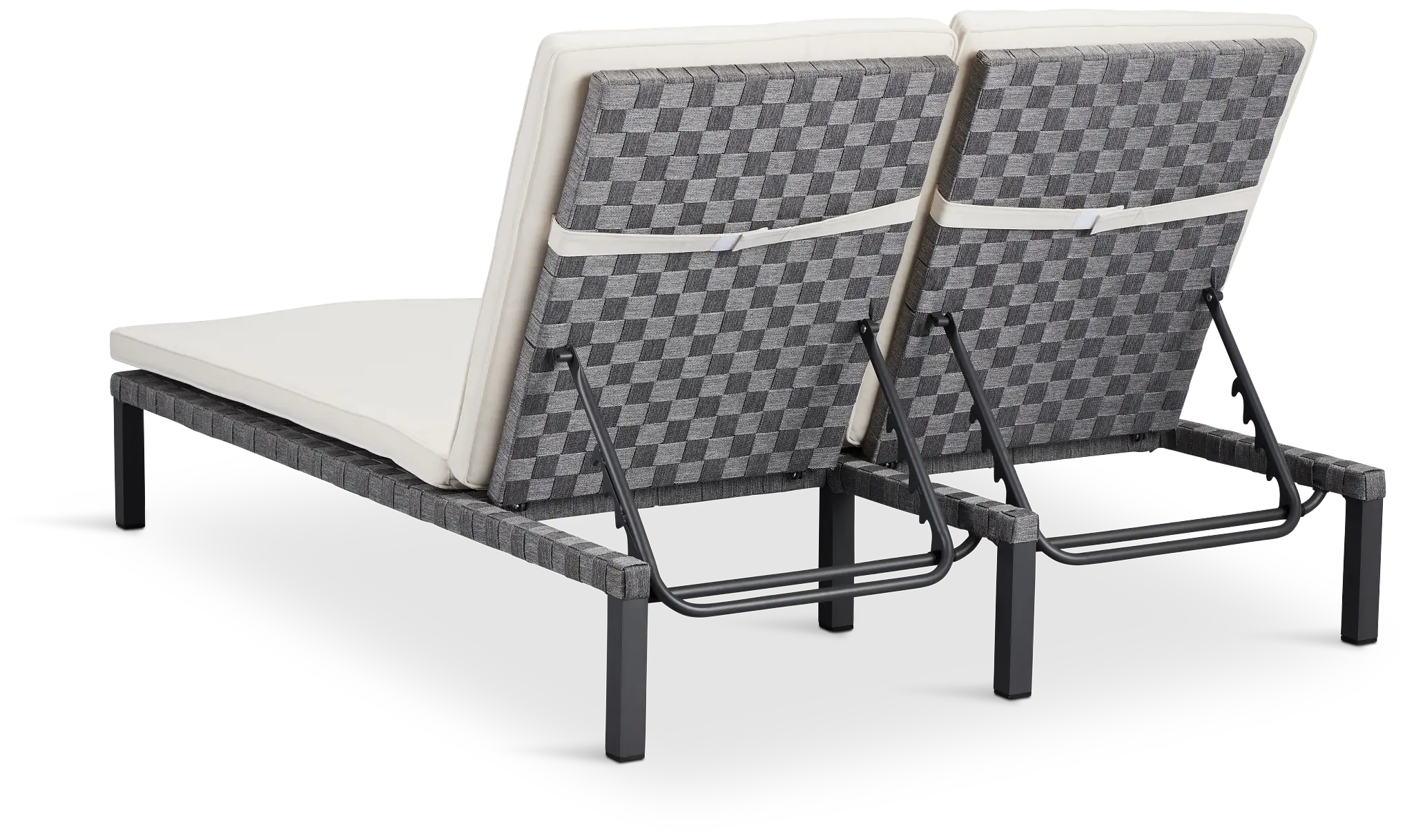 Barbados White Double Cushioned Chaise Barbados White Double Cushioned Chaise