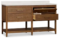 Alden Mid Tone 60" Double Bathroom Vanity