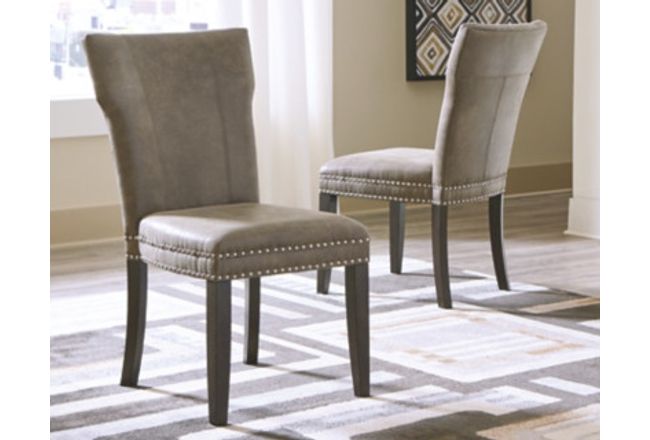 Wollburg Gray Upholstered Side Chair