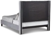 Audrey Dark Gray Velvet Platform Bed