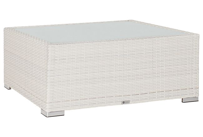 Biscayne White Square Coffee Table