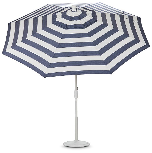 Capri Dark Blue Stripe Umbrella Set