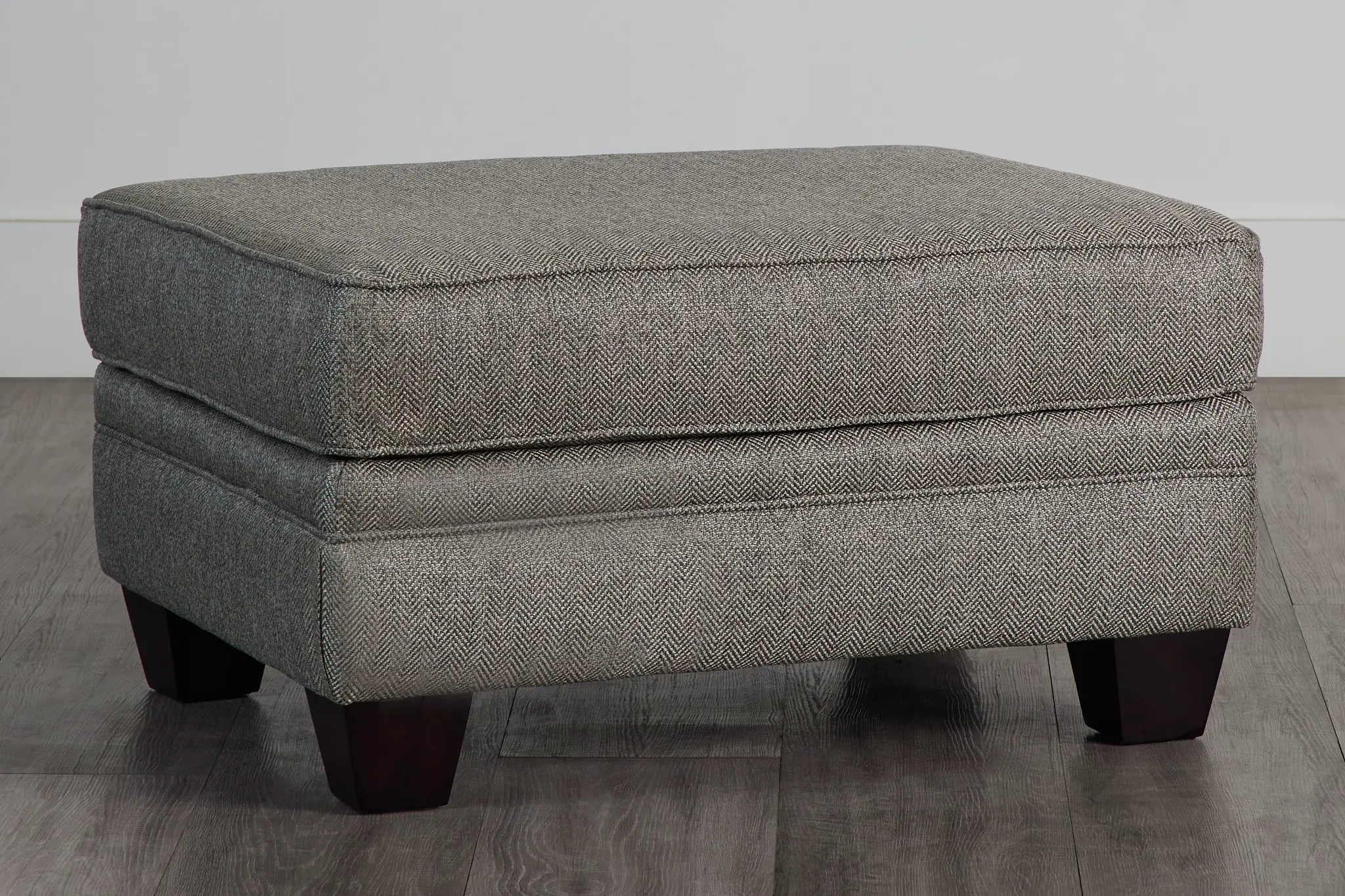 Avery Dark Gray Fabric Ottoman Avery Dark Gray Fabric Ottoman