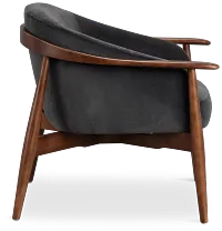 Nova Dark Gray Velvet Accent Chair
