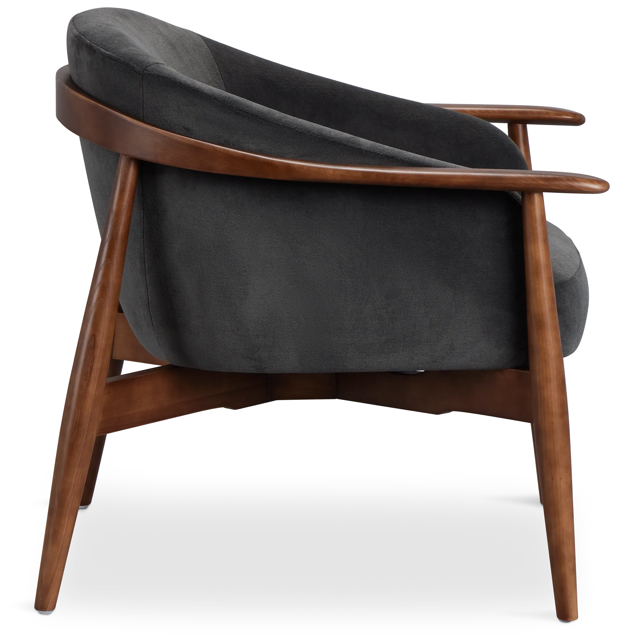 Nova Dark Gray Velvet Accent Chair