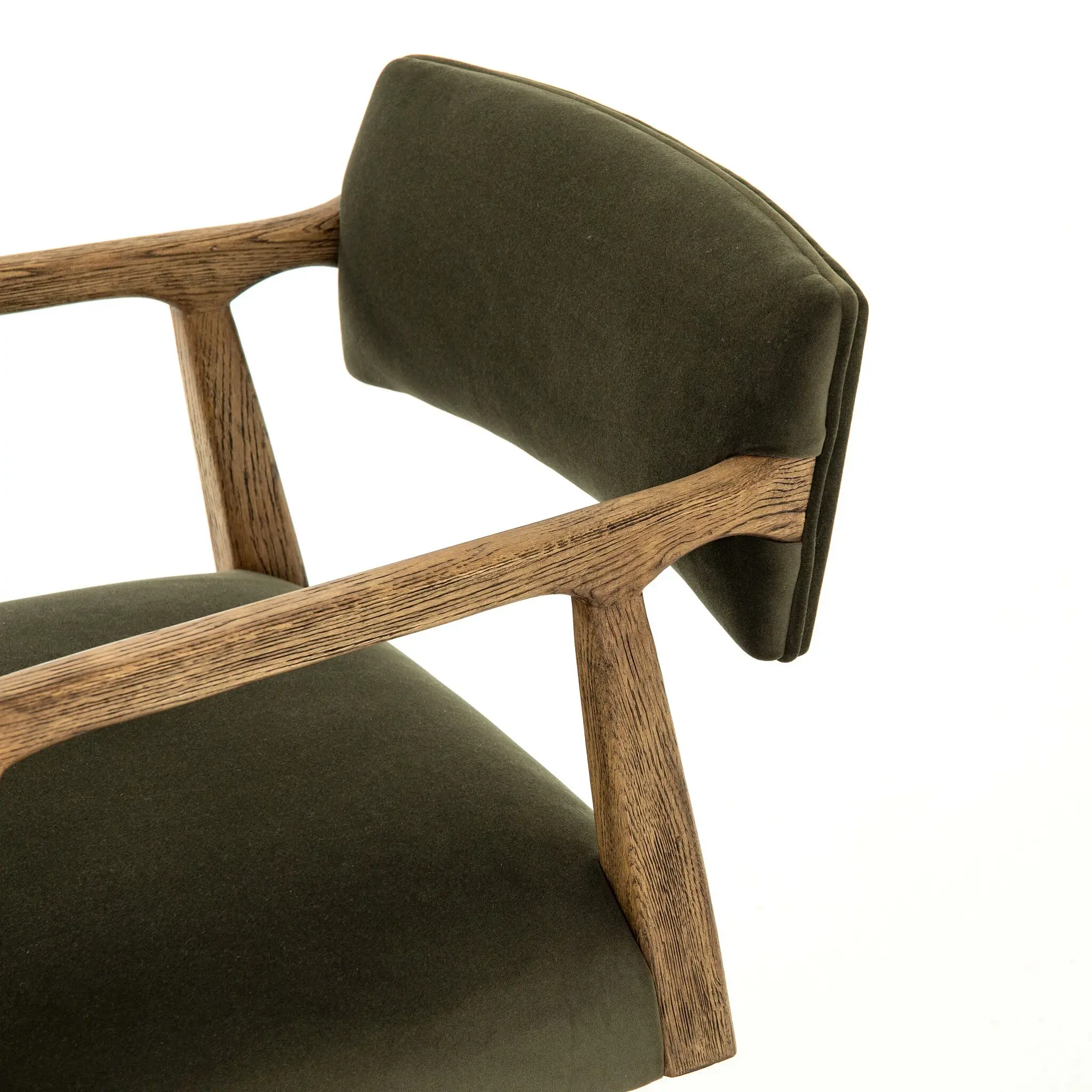 Four Hands Tyler Dark Green Velvet Desk Chair Four Hands Tyler Dark Green Velvet Desk Chair