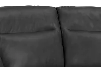 Elba Dark Gray Leather Large Dual Power Right Chaise Sectional