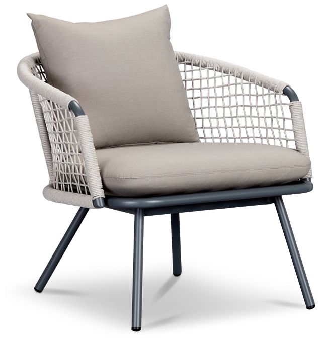 Antigua Gray Rope Arm Chair