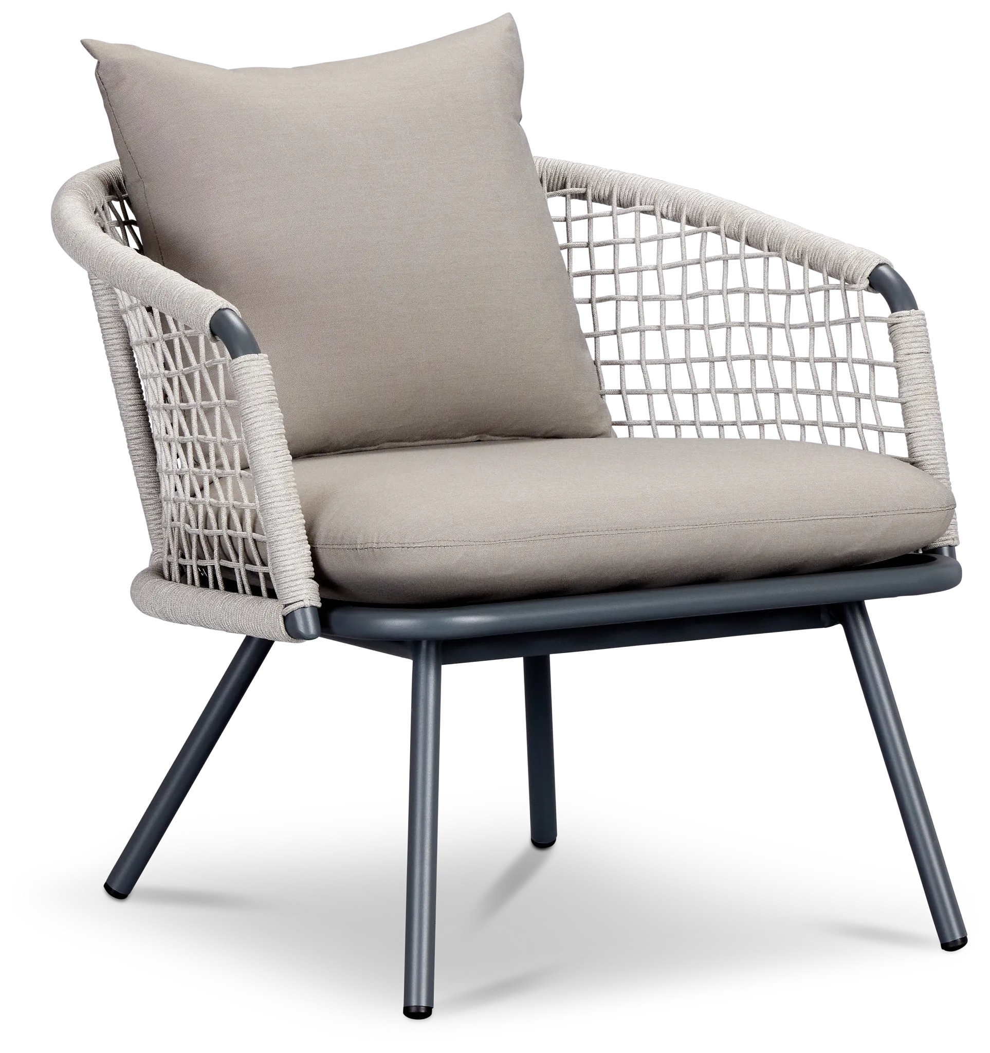 Antigua Gray Rope Arm Chair