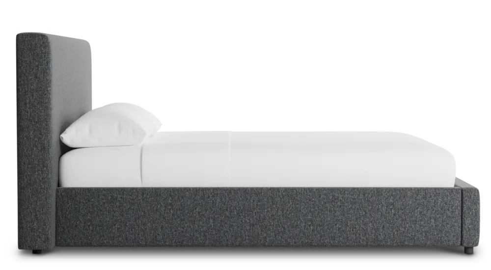 Grayton Delray Dark Gray 44" Upholstered Platform Bed