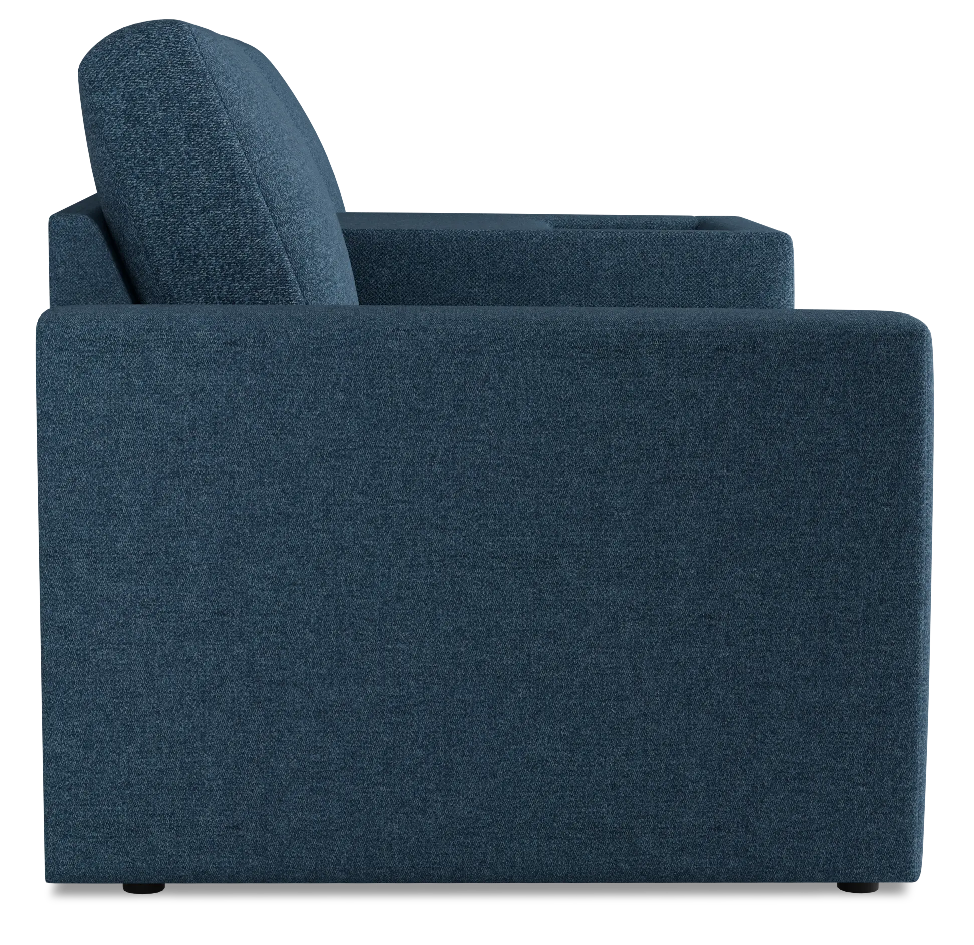 Citymod Blue Fabric 3-piece Modular Sofa With Storage Console Citymod Blue Fabric 3-piece Modular Sofa With Storage Console