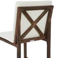 Linear Teak White Side Chair