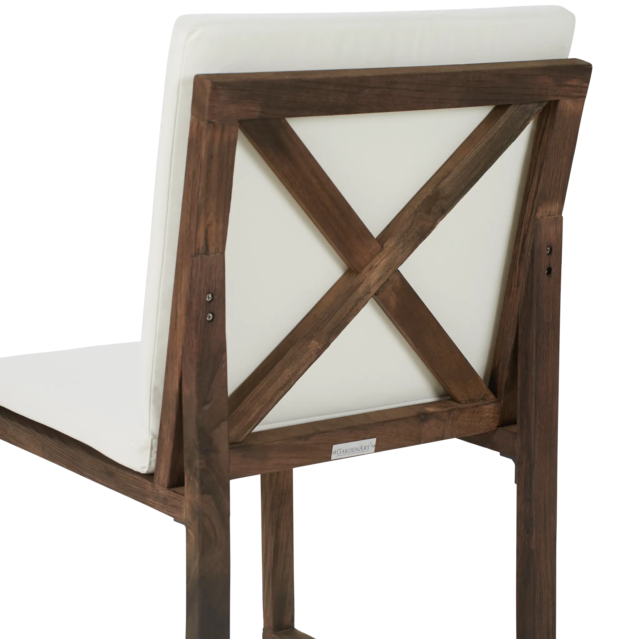 Linear Teak White Side Chair Linear Teak White Side Chair